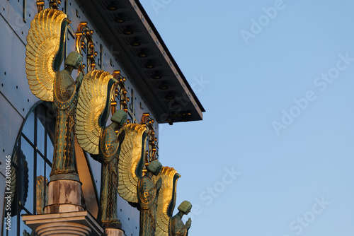 Tableau sur toile Art Nouveau Church by Otto Wagner in Steinhof in Vienna Austria Europe Close-Up