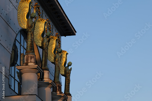 Photography Art Nouveau Church by Otto Wagner in Steinhof in Vienna Austria Europe Close-Up