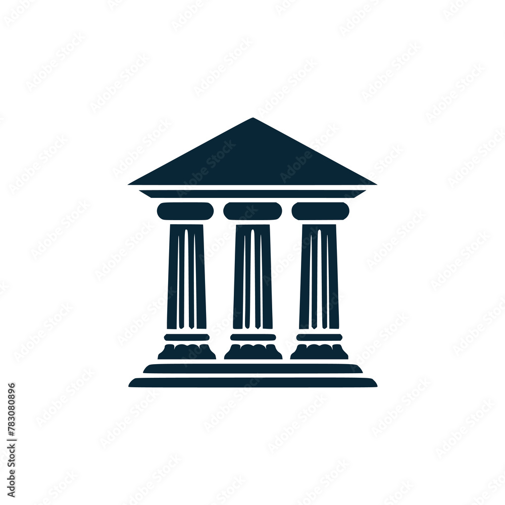 museum building history logo vector illustration template design museum building history logo vector illustration template design