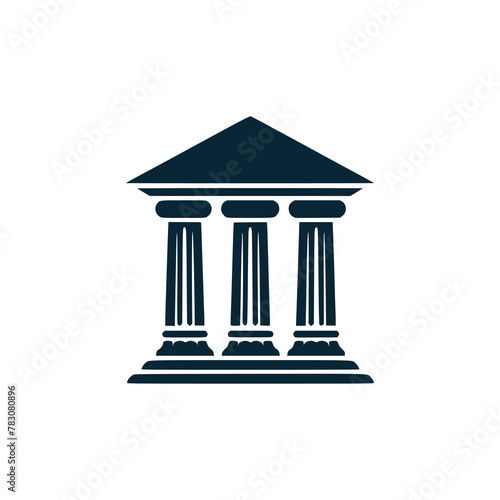 museum building history logo vector illustration template design