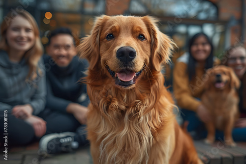 Golden Retriever Therapy Dog Unites Diverse Office Coworkers in Shared Joy and Companionship