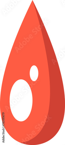 drop of blood flat vector