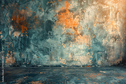 Vintage Painted Canvas Photography Background with Patina, Illuminated by Natural Light