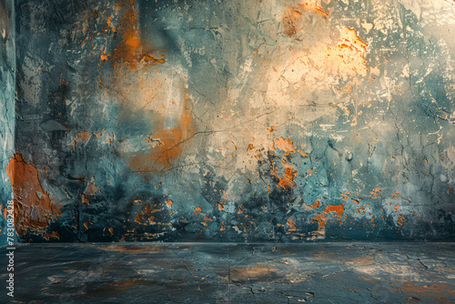 Vintage canvas photography background with aged patina, bathed in natural light
