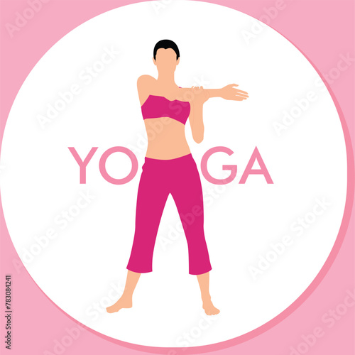 International yoga day. yoga body posture. group of Woman practicing yoga.