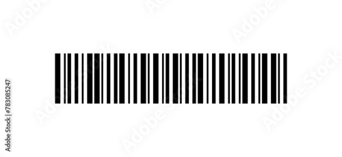 Vector long barcode illustration. photo