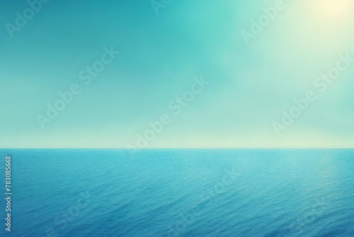 blue sea sky , color gradient rough abstract background shine bright light and glow template empty space , grainy noise grungy texture