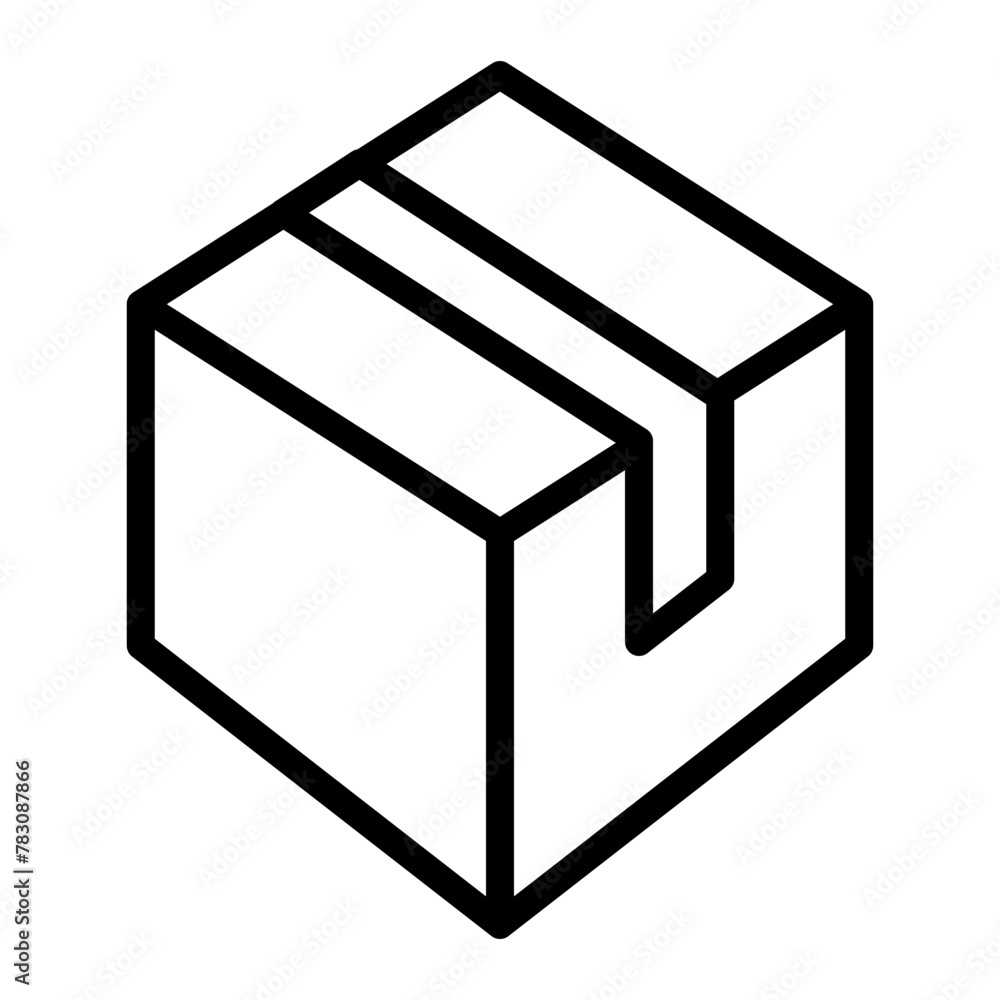 Packaging solutions Vector Line Icon Design Packaging solutions Vector Line Icon Design