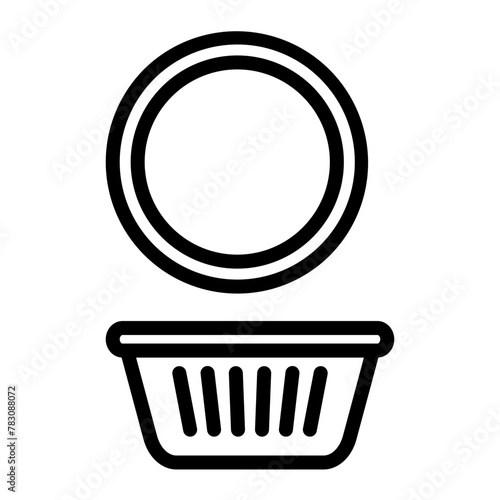 Disposable packaging innovations Vector Line Icon Design