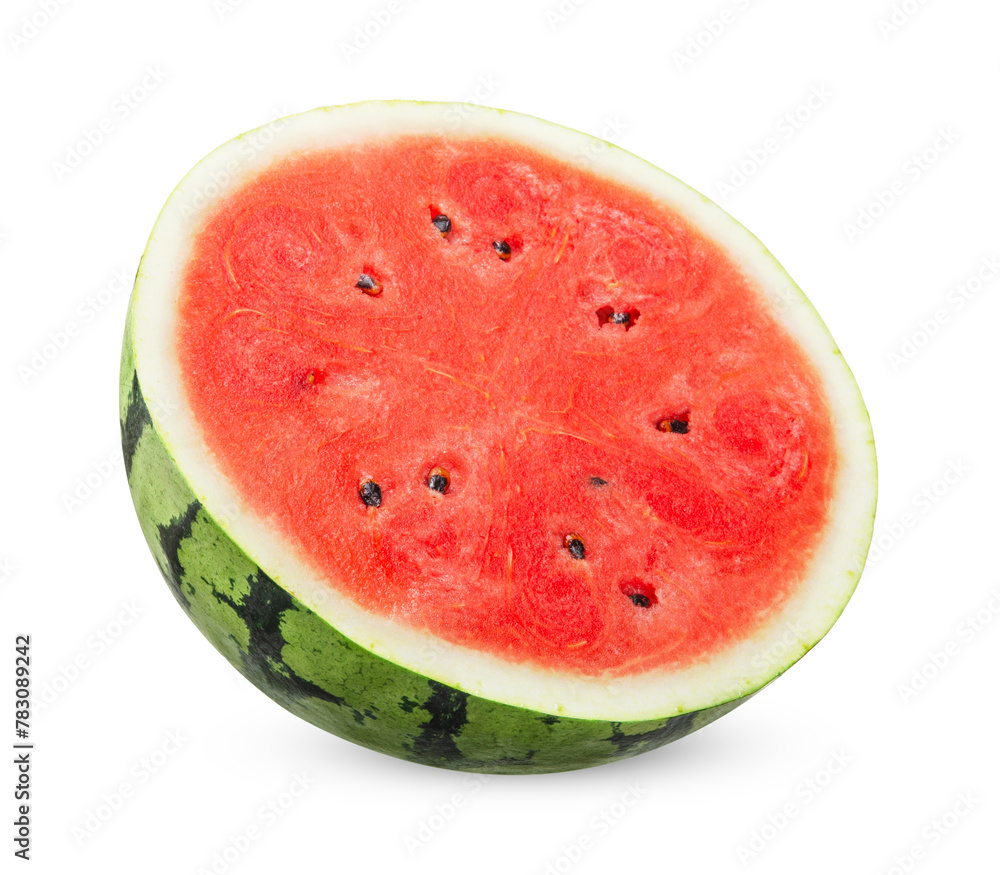 Half of watermelon isolated on white background Half of watermelon isolated on white background
