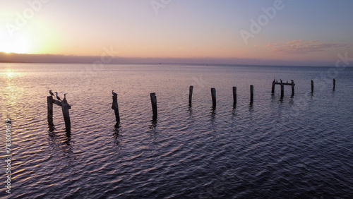 Beach in Victoria, Melbourne at sunset