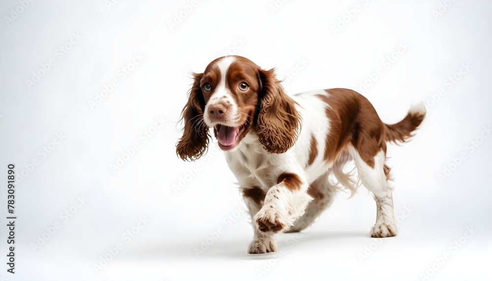Energetic Spaniel Dog with Playful Expression