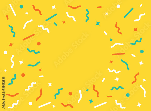 Falling confetti icon in flat style. Festive ribbon vector illustration on isolated background. Carnival sign business concept.