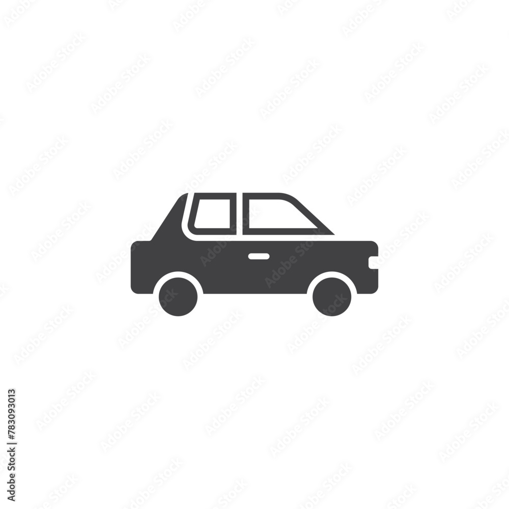 Car icon in flat style. Automobile vector illustration on isolated background. Transport sign business concept.