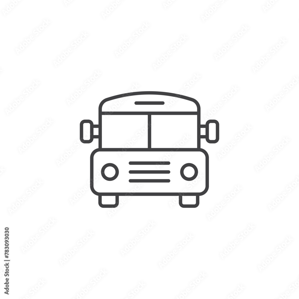 Bus icon in flat style. Autobus vector illustration on isolated background. Transport sign business concept. Bus icon in flat style. Autobus vector illustration on isolated background. Transport sign business concept.