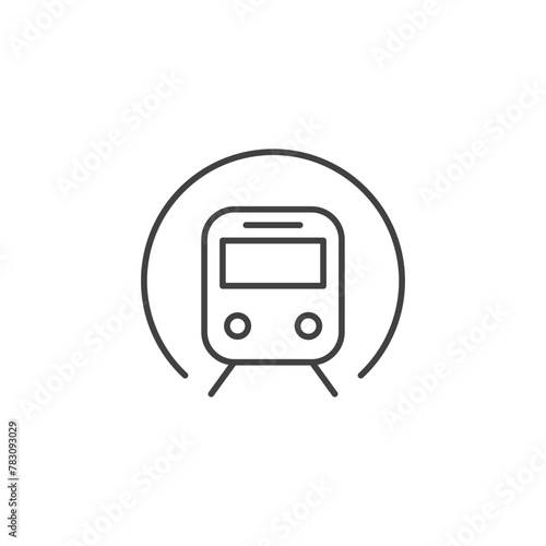Metro train icon in flat style. Subway vector illustration on isolated background. Transport sign business concept.