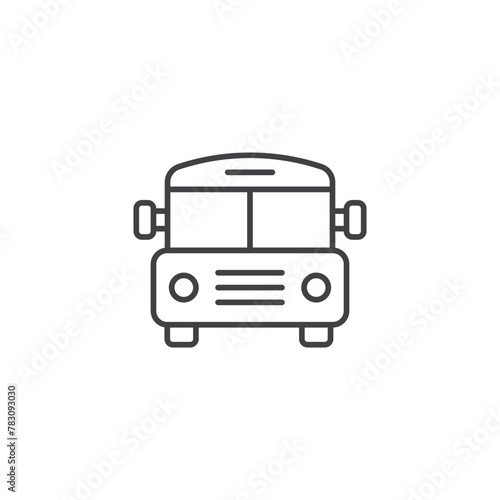 Bus icon in flat style. Autobus vector illustration on isolated background. Transport sign business concept.