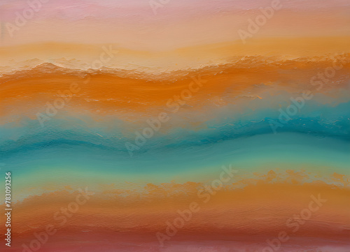 Bright colorful waves pastel watercolor Colored splashes on paper.Generative AI 