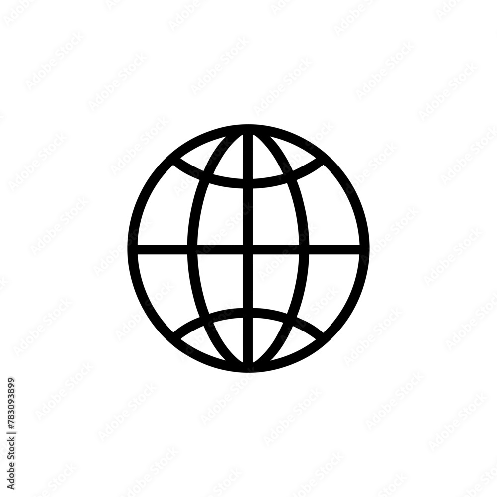 Globe Earth Planet. Global World. Global Earth Map flat vector icon. Simple solid symbol isolated on white background Globe Earth Planet. Global World. Global Earth Map flat vector icon. Simple solid symbol isolated on white background