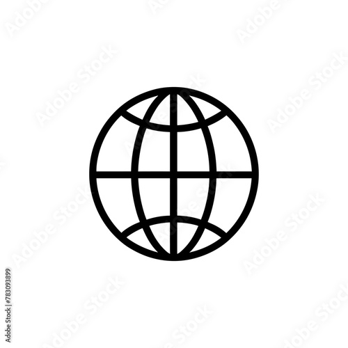 Globe Earth Planet. Global World. Global Earth Map flat vector icon. Simple solid symbol isolated on white background