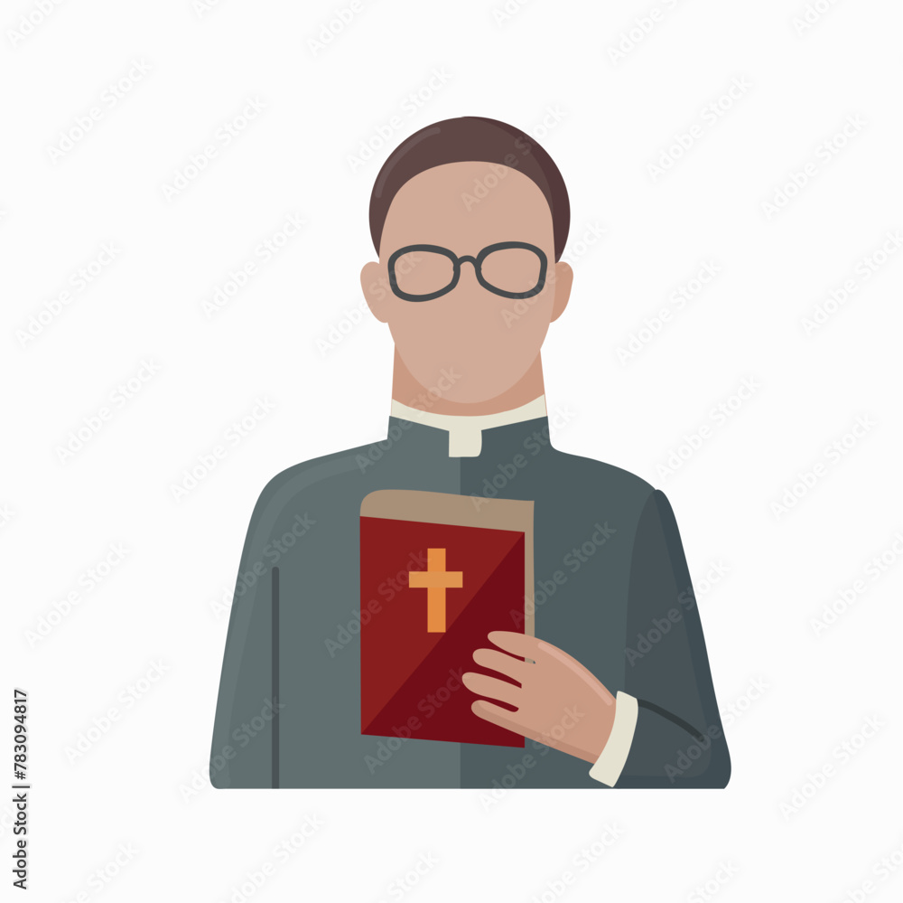 Priest icon clipart isolated vector illustration Priest icon clipart isolated vector illustration