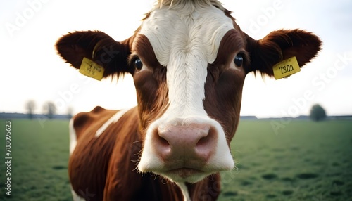 Curious Cow Close-Up with Ear Tag