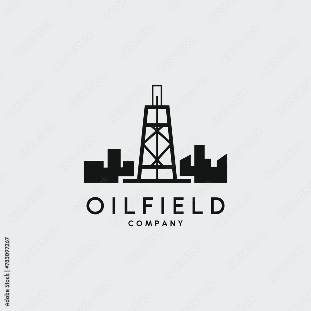 oilfield logo vector illustration design