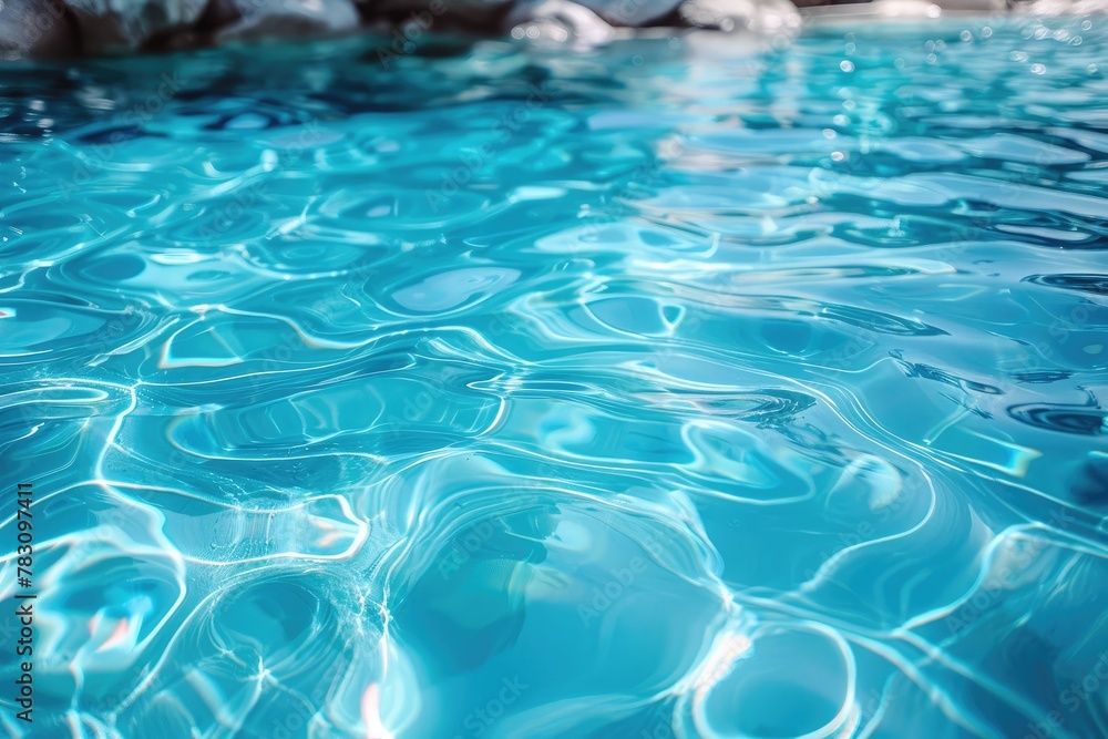 Blue water with ripples and reflections background  professional photography