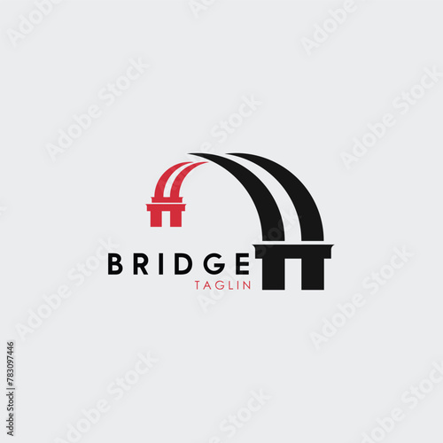 bridge logo vector illustration design