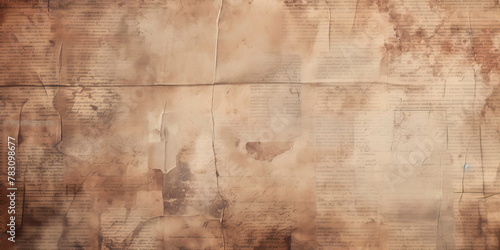 faded wallpaper  aged newsprint texture as background . Generative AI