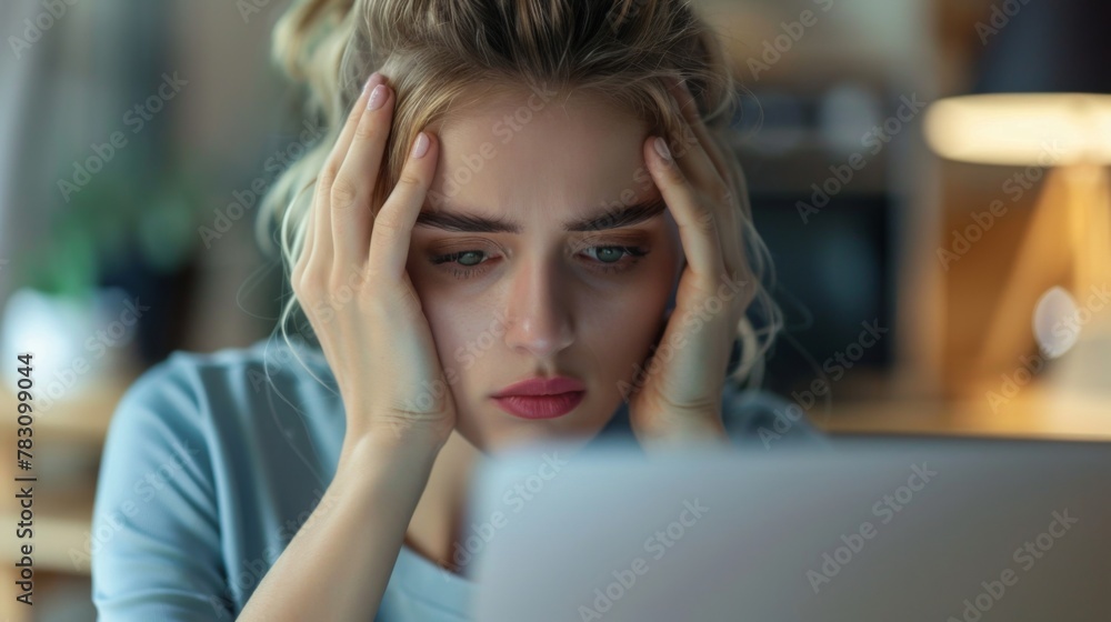 Woman Sitting in Front of Laptop Computer Woman Sitting in Front of Laptop Computer