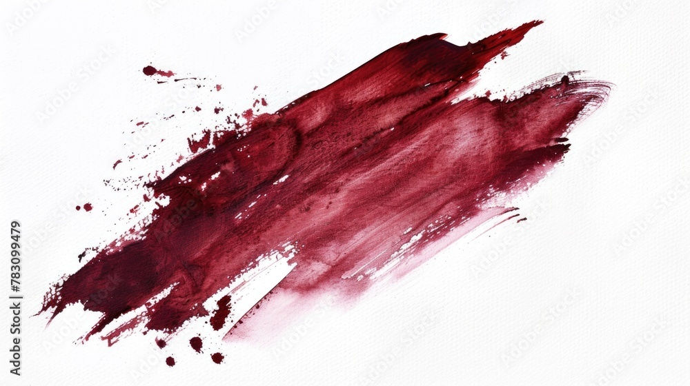 Abstract Red Watercolor Stroke on White Background Abstract Red Watercolor Stroke on White Background