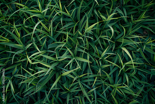 Close-Up von Grashalmen, Weise, Rasen, erstellt mit generativer KI photo