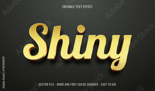 Shiny gold editable text effect, luxurious mock up
