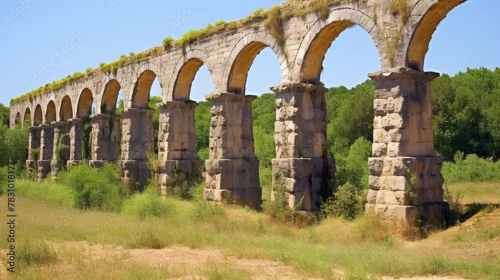 Ancient Roman aqueduct structure