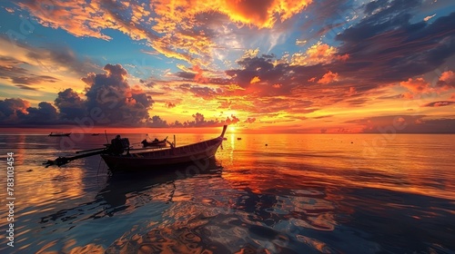 The World's Most Beautiful Sunsets AI generated photo