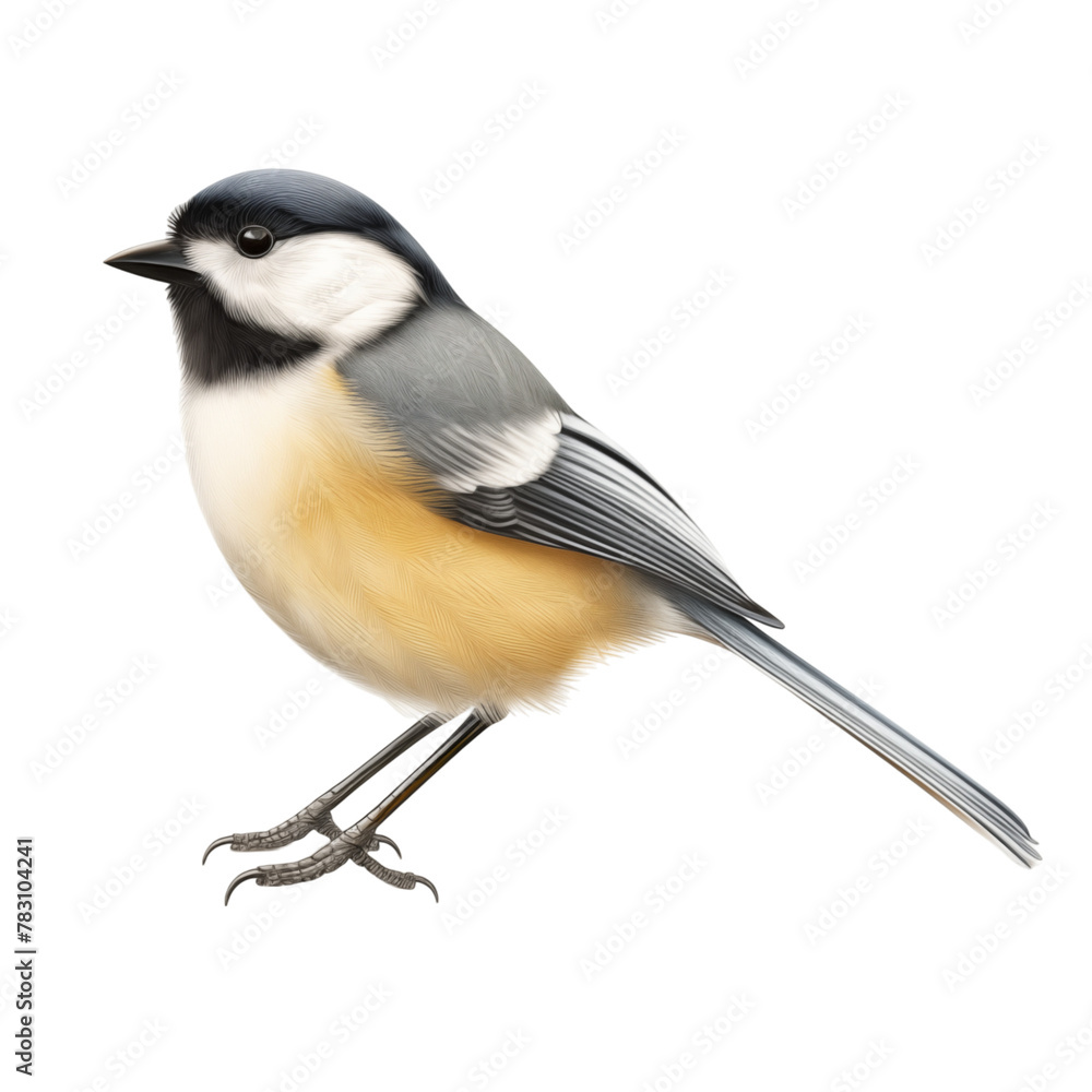 Obraz premium Titmouse bird isolated on transparent background