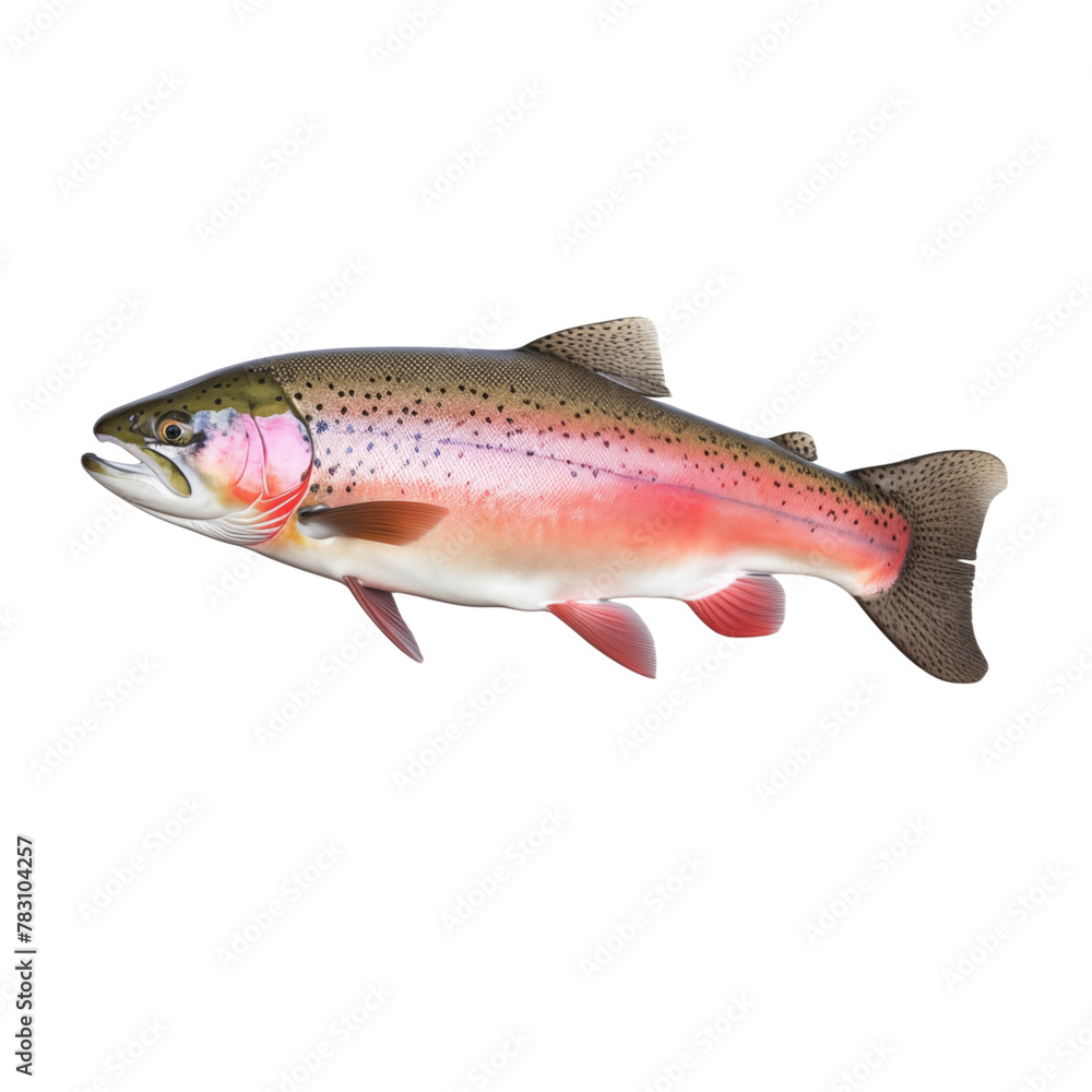 Rainbow trout fish isolated on transparent background Rainbow trout fish isolated on transparent background