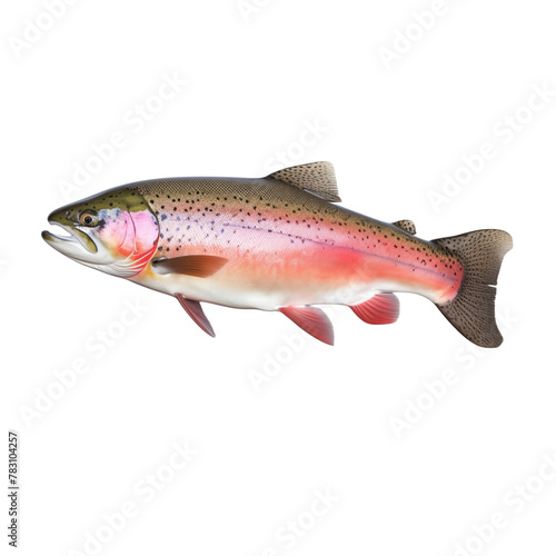 Rainbow trout fish isolated on transparent background