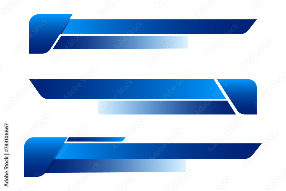 Fototapeta premium Set of news bars with copy space. Banners for broadcasting with negative space to insert text. Television video template. Vector illustration. Concept of social media, information. Copy space.