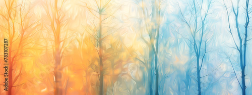abstract natural background with autumn and spring colors. Seasonal Changes in nature