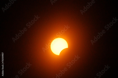 Canada 2024 Solar Eclipse phase to full totality eclipse
