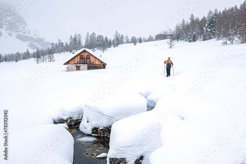 Schneeschuhwandern in den Dolomiten © Frank Krautschick
