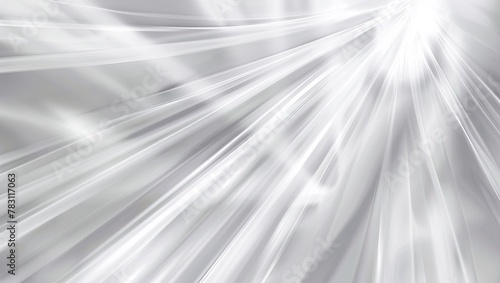 Ethereal White Abstract Background with Radiant Light Beams for Creative Designs