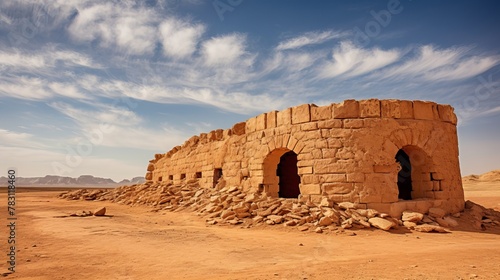 Stronghold in dry desert environment