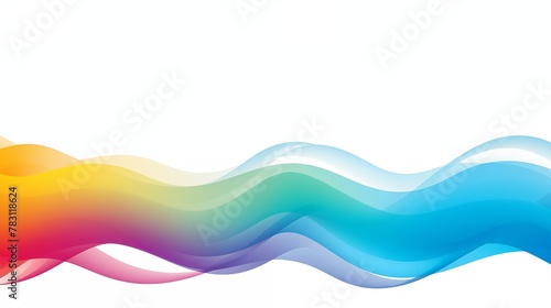 Abstract Colorful Waves Digital Artwork as Elegant Background Design