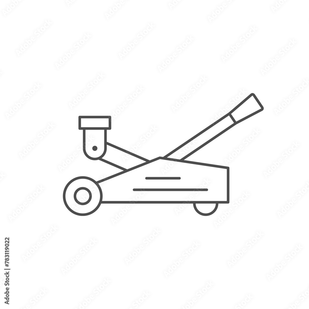 Trolley jack line outline icon Trolley jack line outline icon