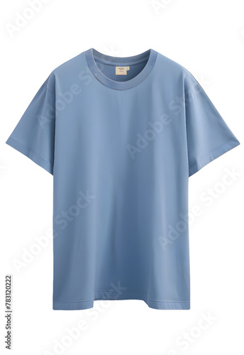 Blue T-shirt mockup isolated on transparent background