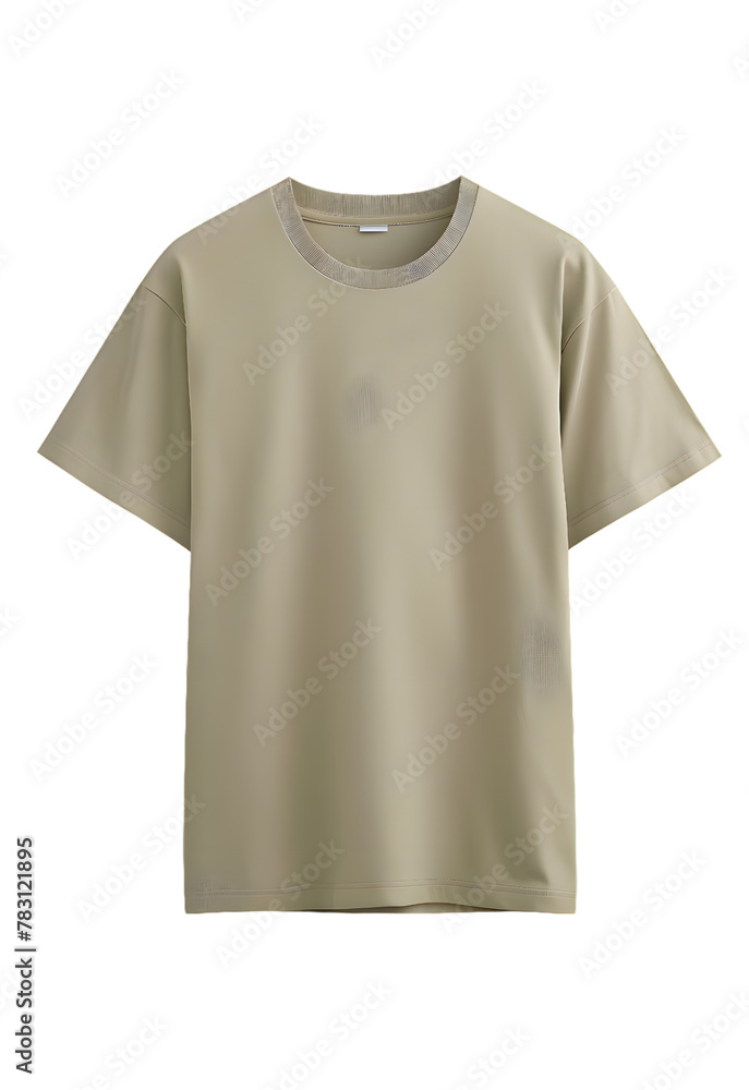Green khaki T-shirt mockup isolated on transparent background Green khaki T-shirt mockup isolated on transparent background