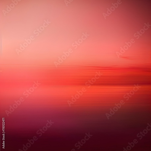 Abstract red background with waves, bright sunlight, soft textures, and natural hues, blending orange and blue, evoking a serene sunset over water